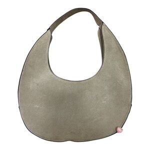 AMERAI Italian Suede Moon Bag | Linea Crescent Crossbody | Luxe